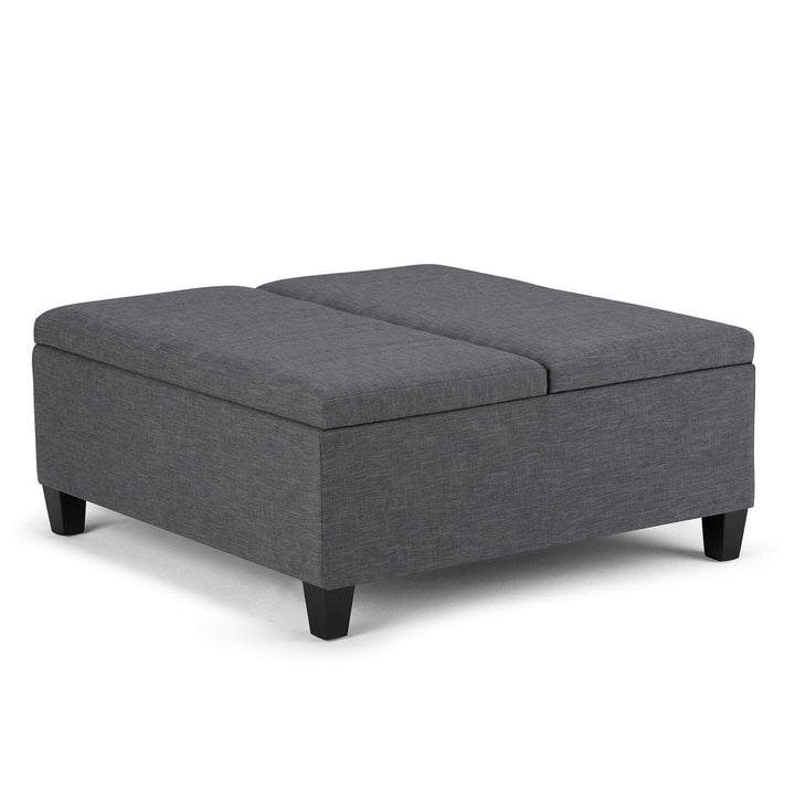 Ellis Table Ottoman in Linen Image 12