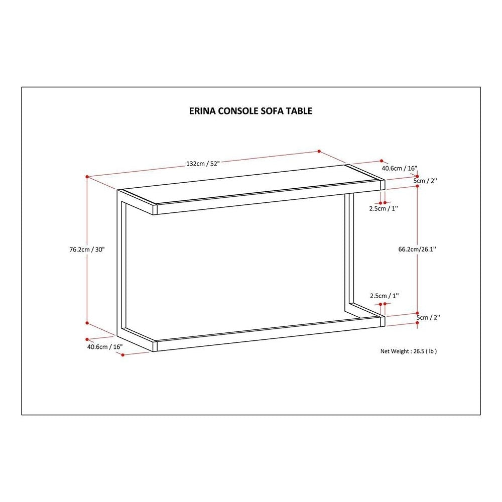 Erina Console Sofa Table in Acacia Image 7