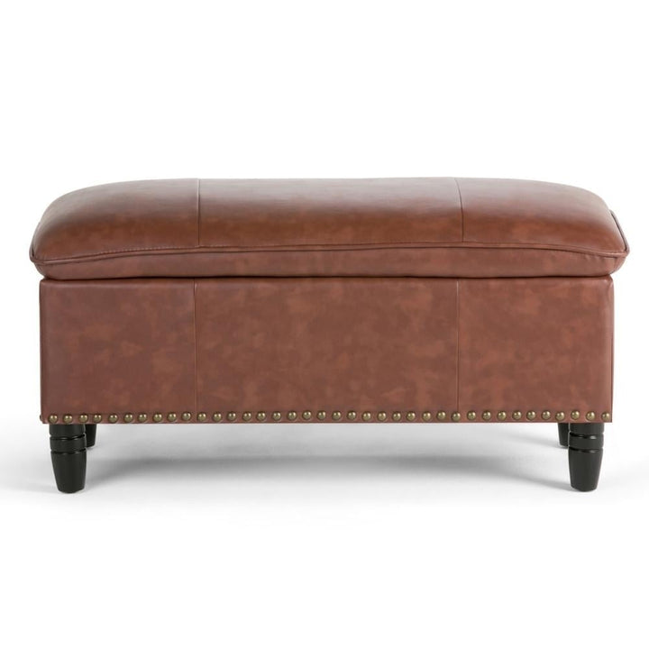 Emily Storage Ottoman in Vegan Leather Image 4