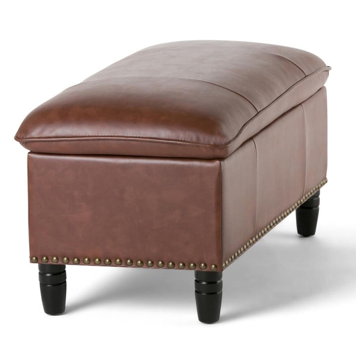 Emily Storage Ottoman in Vegan Leather Image 6