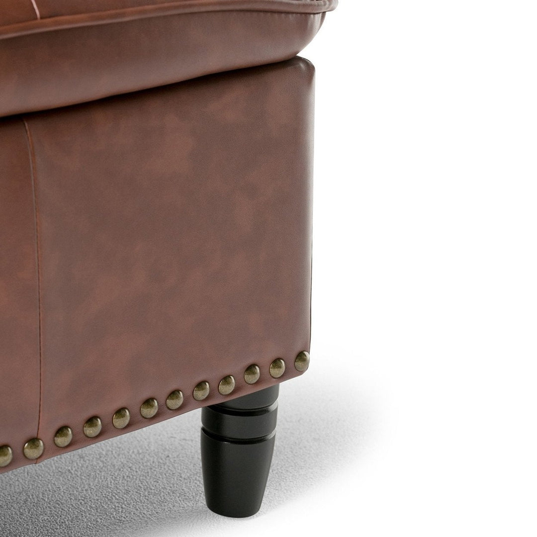 Emily Storage Ottoman in Vegan Leather Image 9