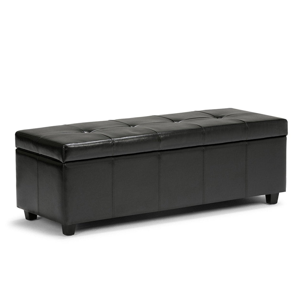 Castleford Storage Ottoman in Vegan Leather Image 2