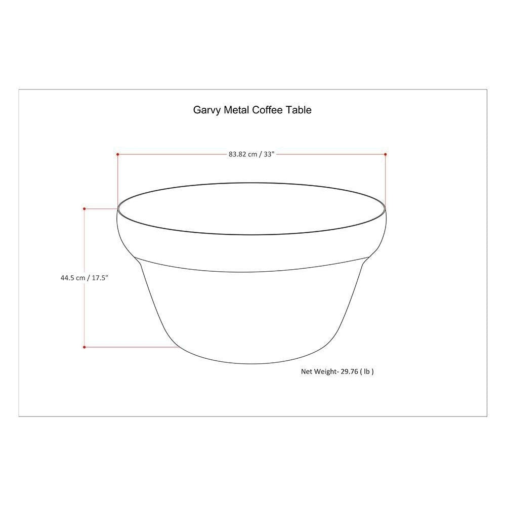 Garvy Coffee Metal Table Image 7