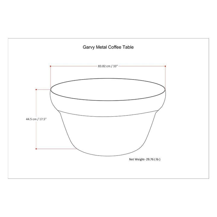 Garvy Coffee Metal Table Image 7