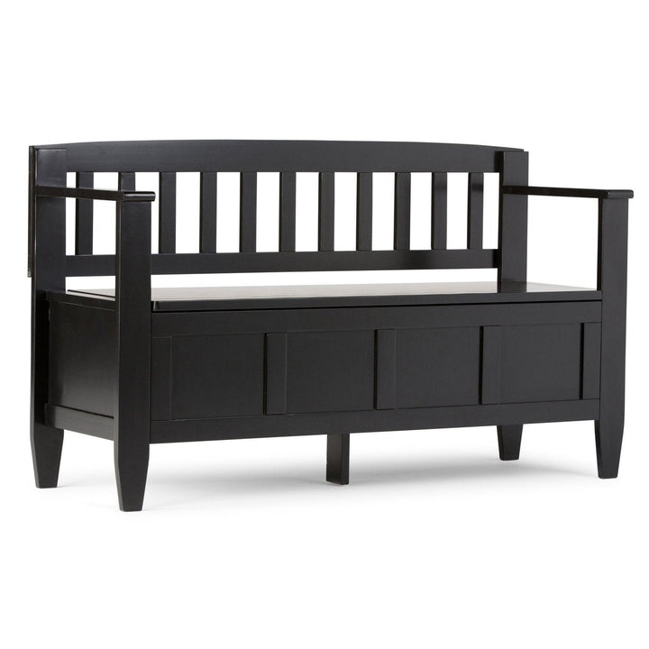 Brooklyn Entryway Storage Bench Solid Wood Lift Top 48 Inch Contemporary Design Image 1