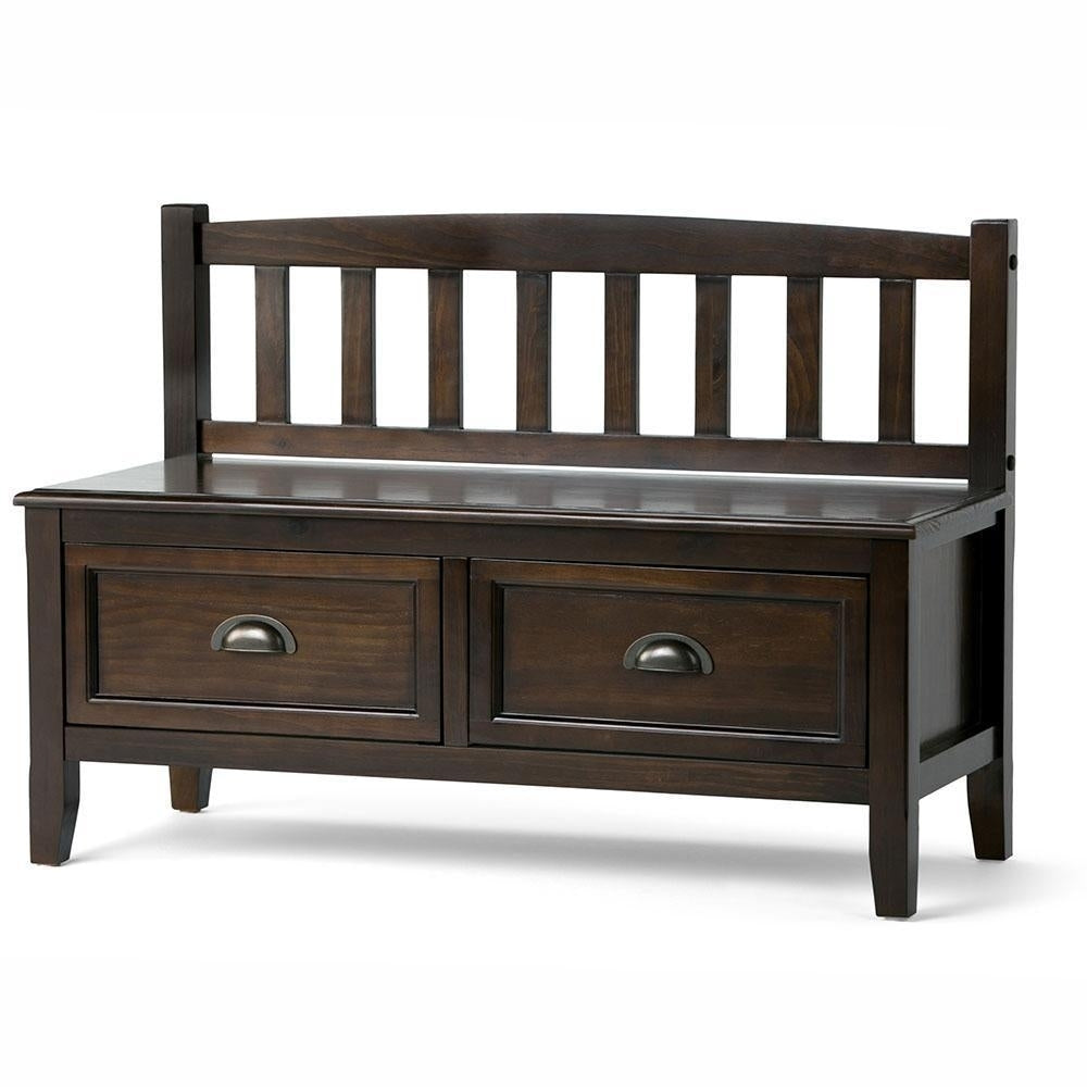 Burlington Entryway Storage Bench with Drawers Image 5