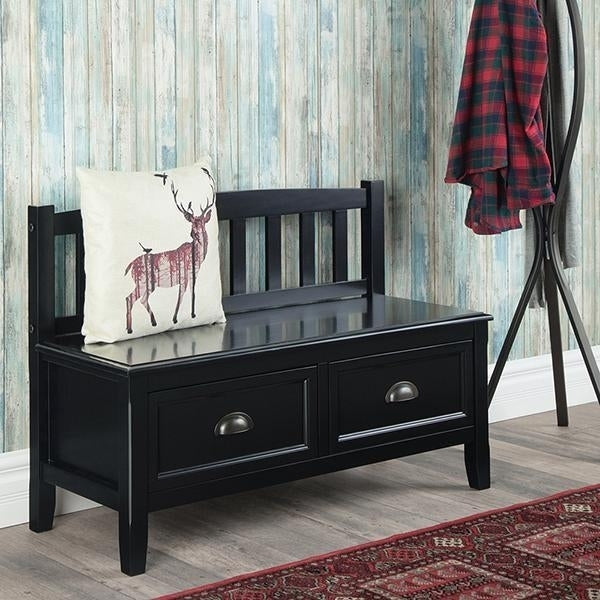 Burlington Entryway Storage Bench with Drawers Image 6