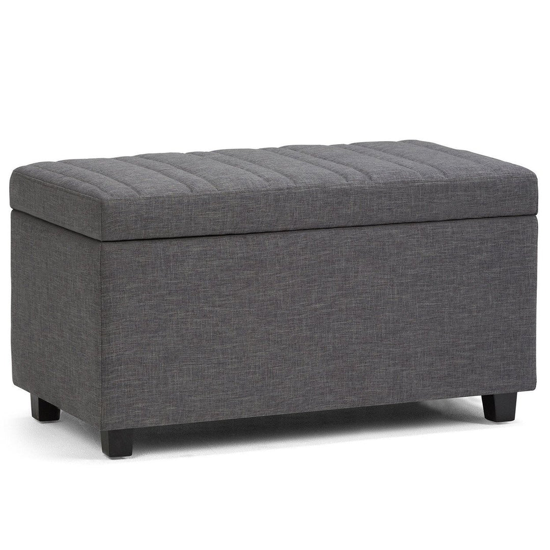 Darcy Storage Ottoman Linen Rectangular Multi-Functional 33.7W x 17.7D x 18.7H Image 1