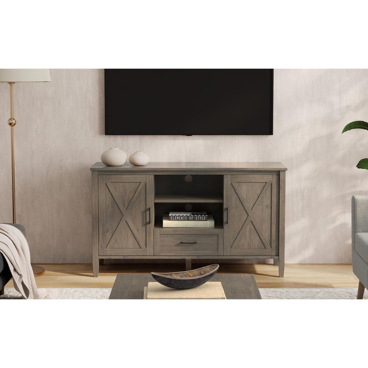 Ela Medium TV Stand for TVs up to 60 inches with Storage and Adjustable Shelves Image 2