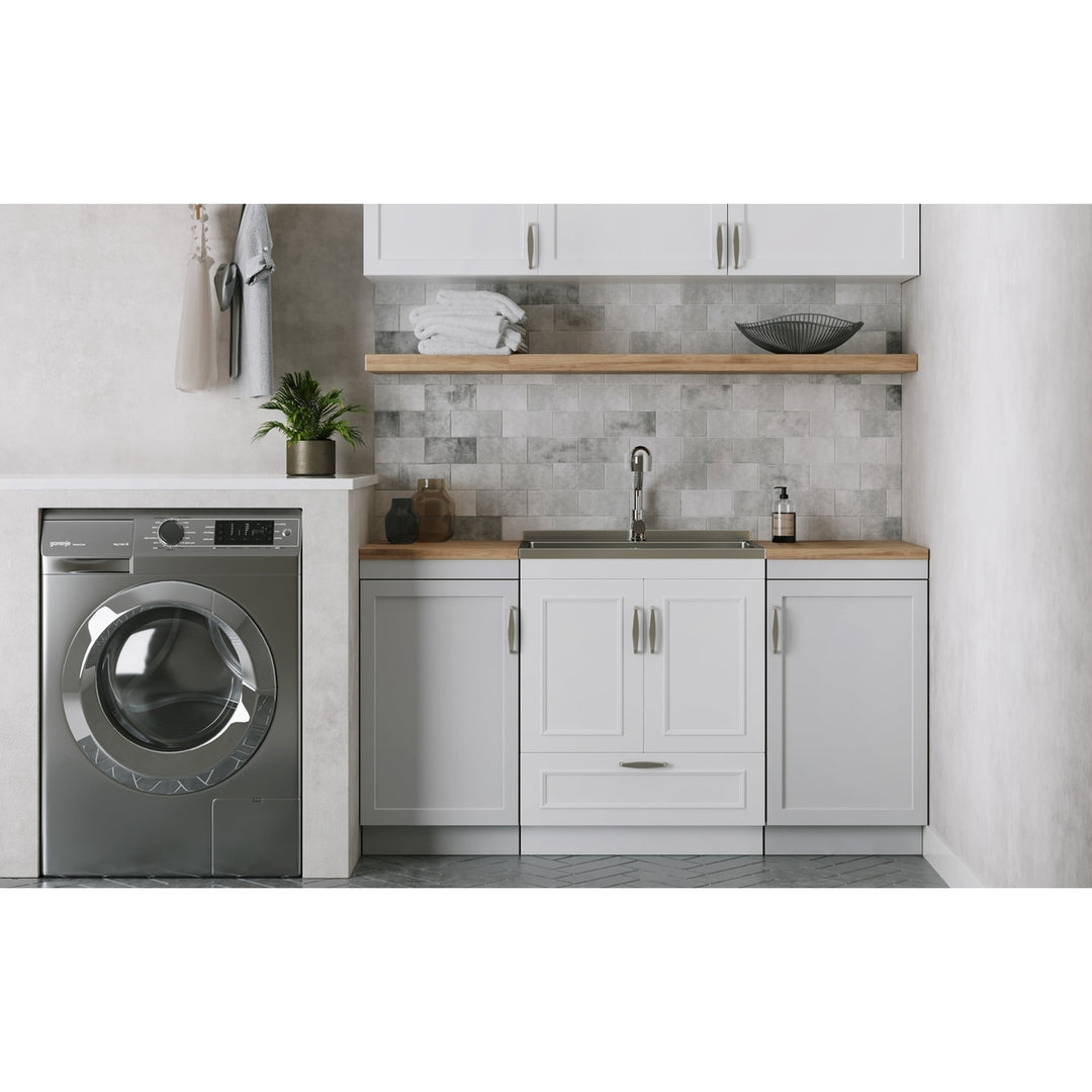 Cardinal 28 Inch Laundry Cabinet White with Sink and Stainless Steel Faucet Image 2