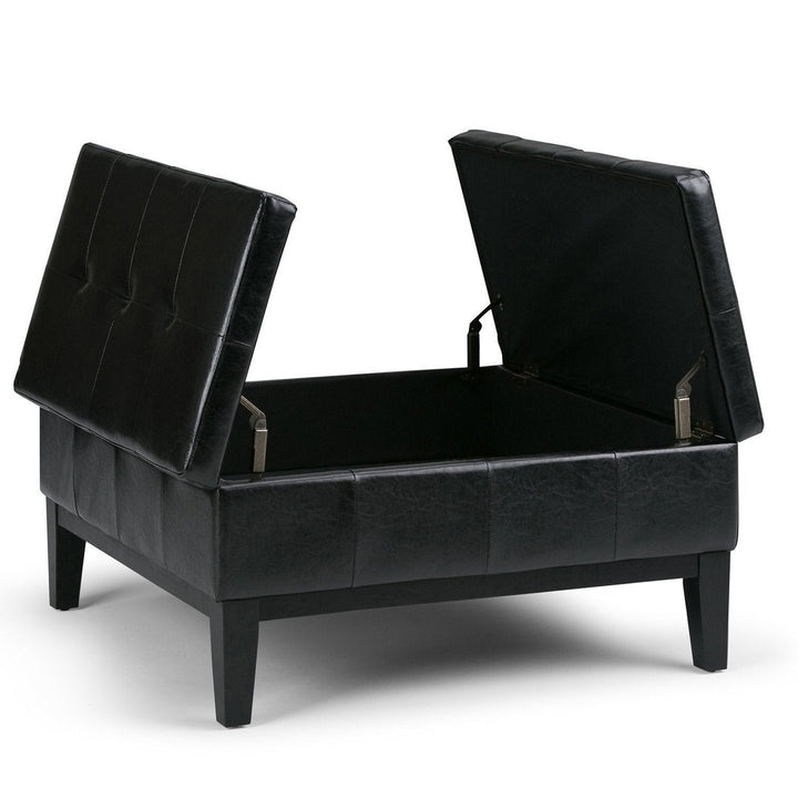 Dover Table Ottoman in Vegan Leather Image 1