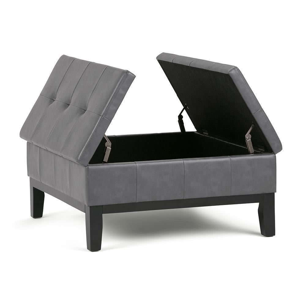 Dover Table Ottoman in Vegan Leather Image 4