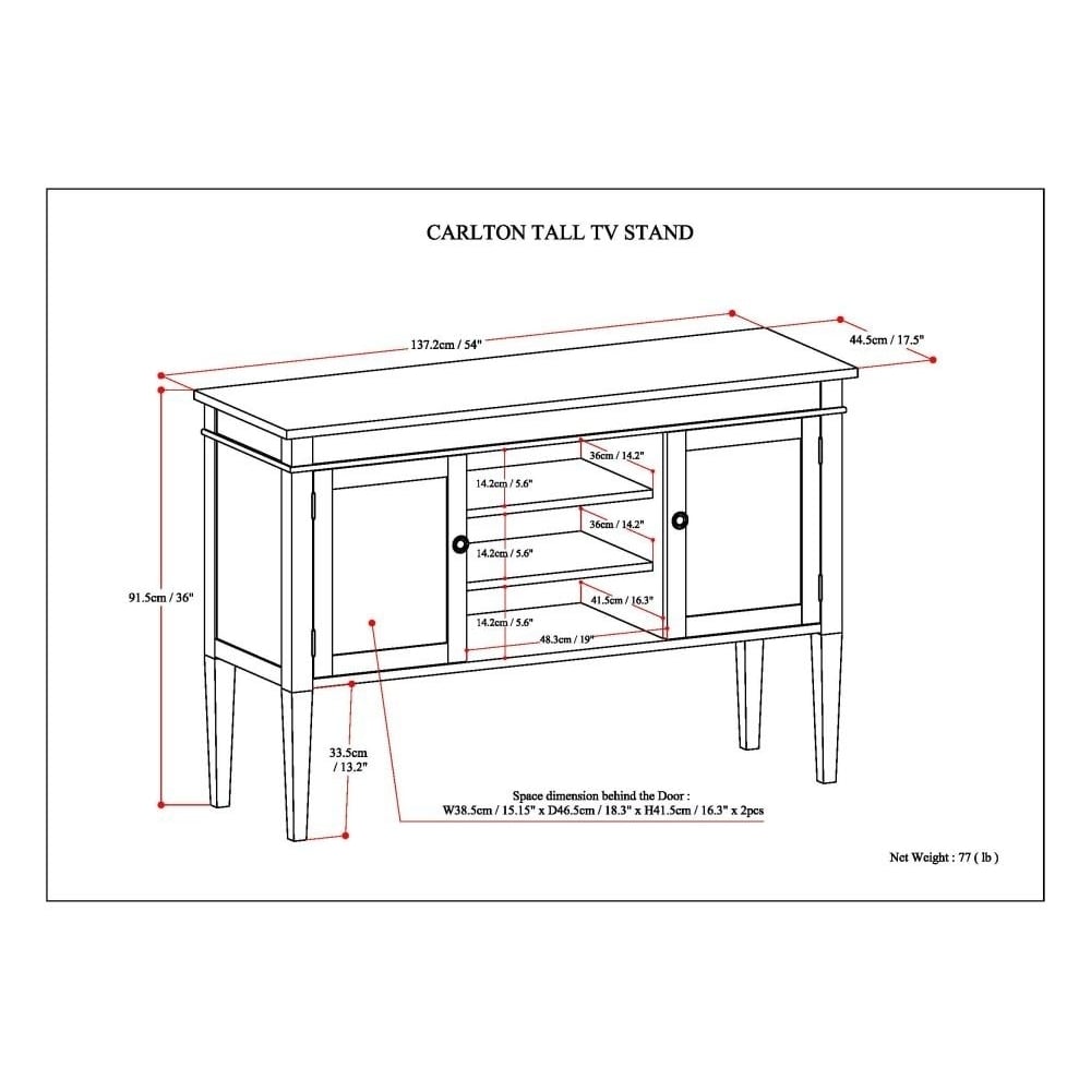 Carlton Tall TV Stand Image 6