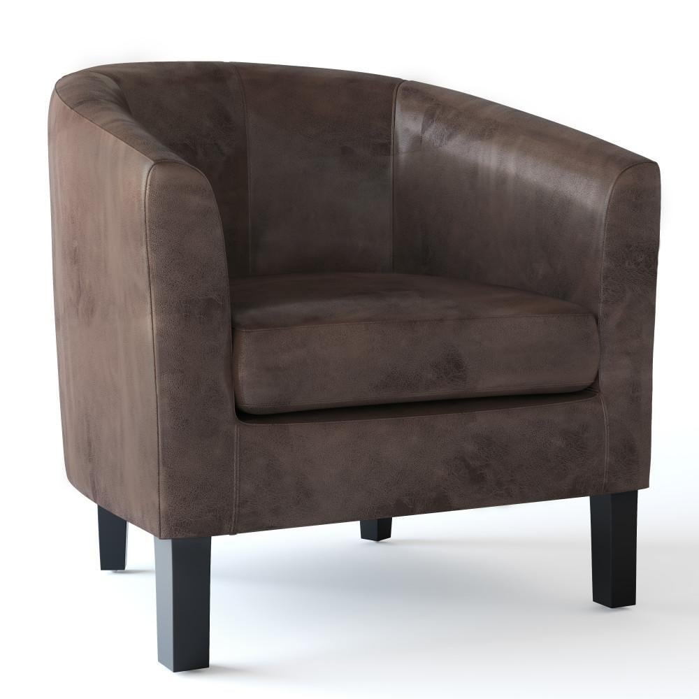 Austin Accent Chair in Distressed Vegan Leather Image 1