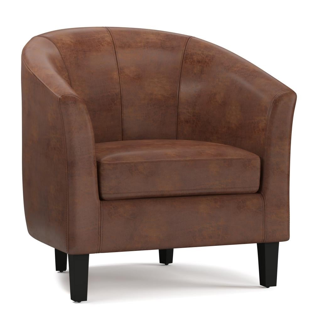 Austin Accent Chair in Distressed Vegan Leather Image 1