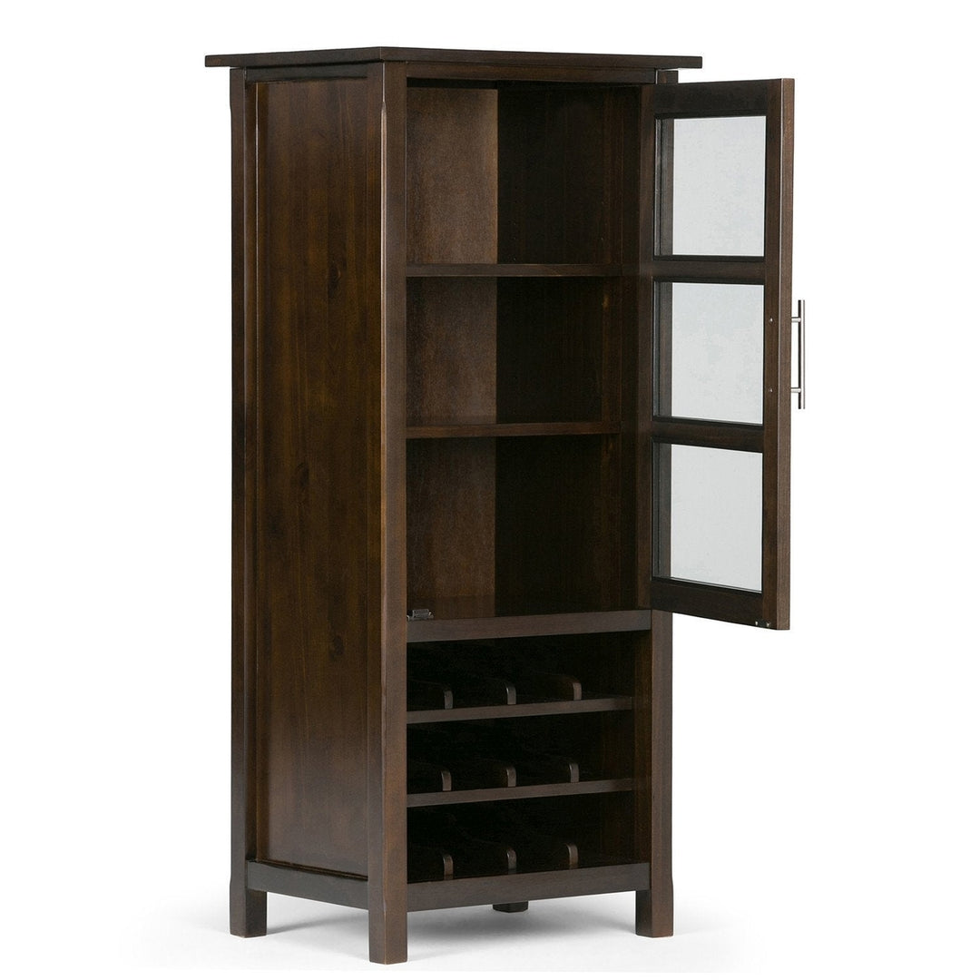 Avalon Wine Rack Solid Wood Cabinet 12 Bottle Storage Adjustable Shelves 50" High Image 6