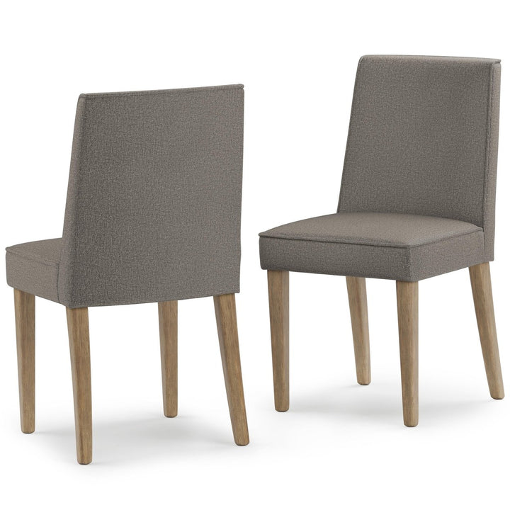 Bartow Dining Chair Set of 2 Durable Soft Fabric Rubberwood Legs Modern Design Image 1