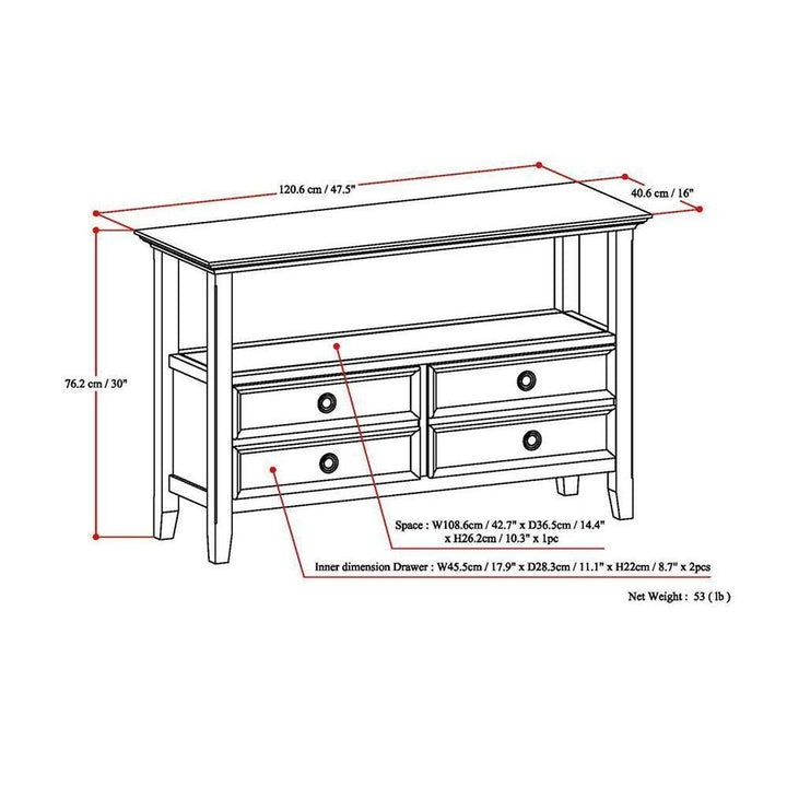 Amherst Console Sofa Table Image 10