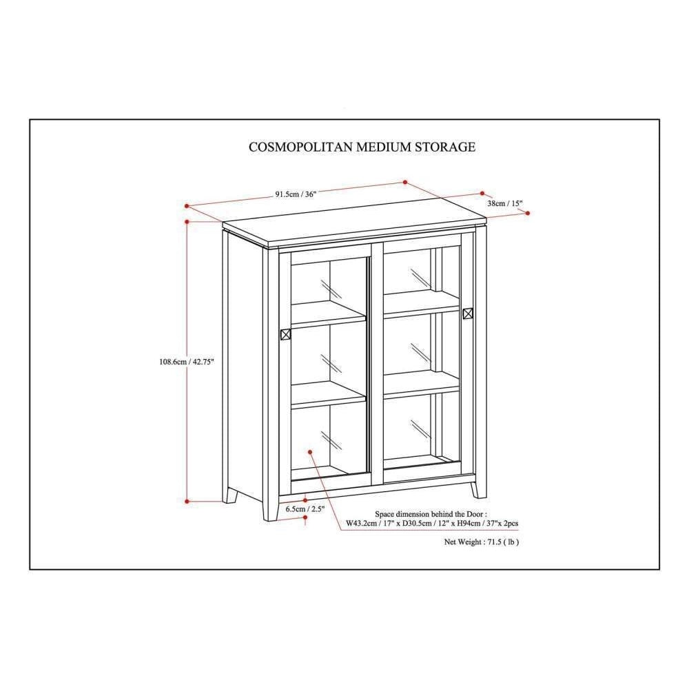Cosmopolitan Medium Storage Cabinet Image 5