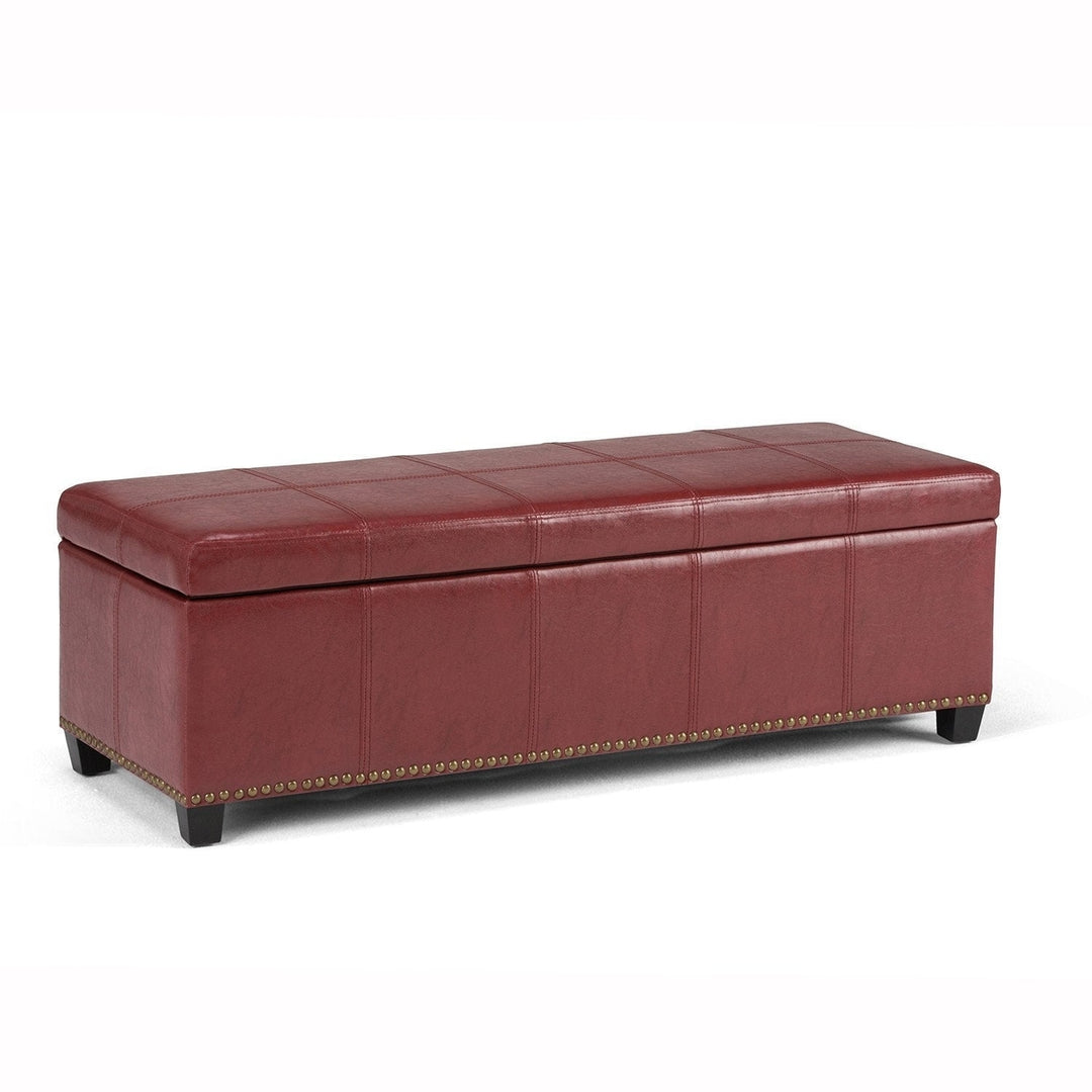 Kingsley Large Storage Ottoman in Vegan Leather Image 4