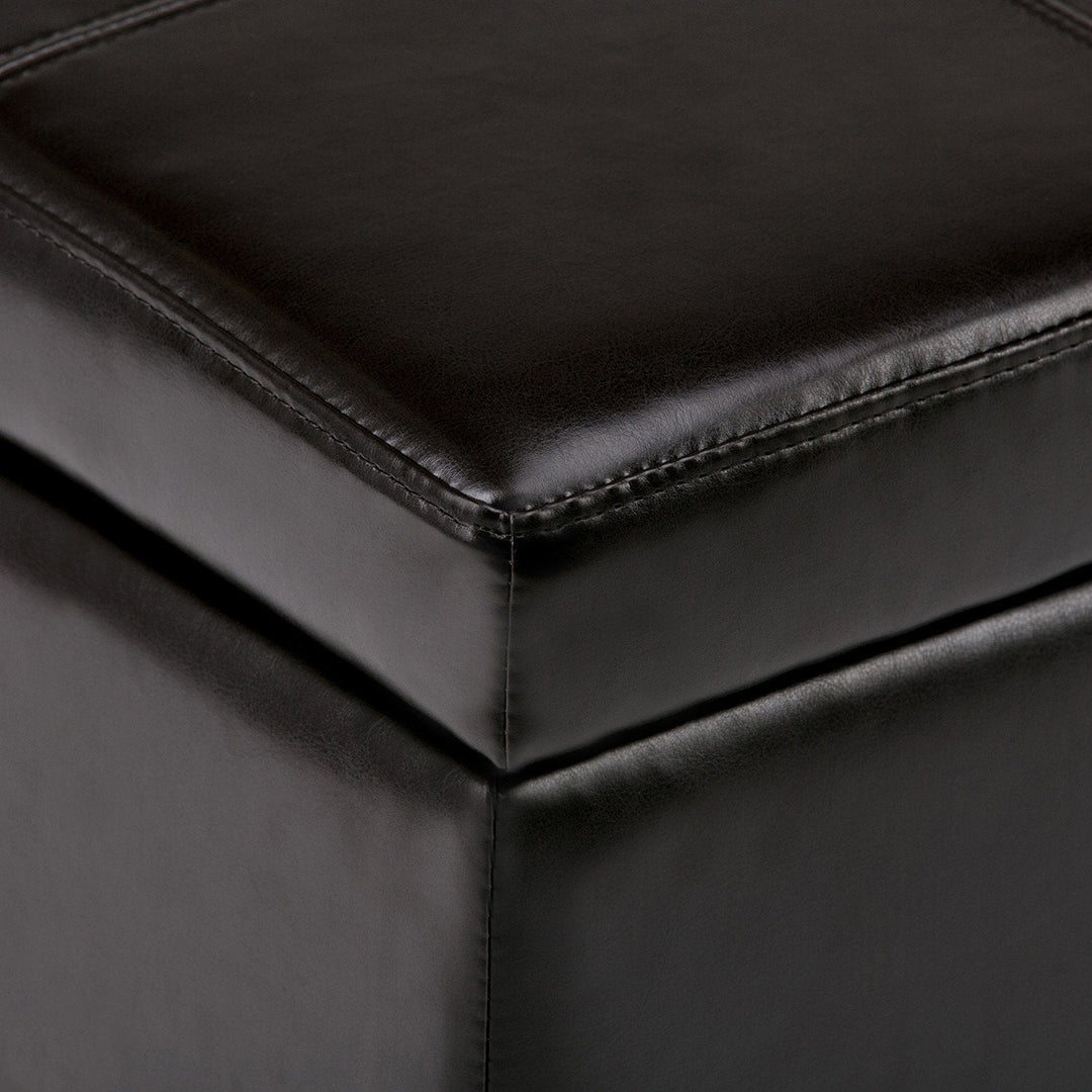 Kingsley Large Storage Ottoman in Vegan Leather Image 10