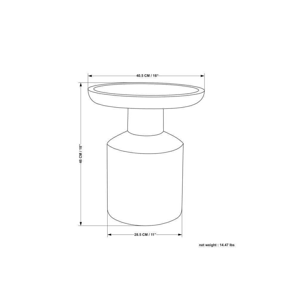 Haynes Wooden Accent Table in Mango Image 8