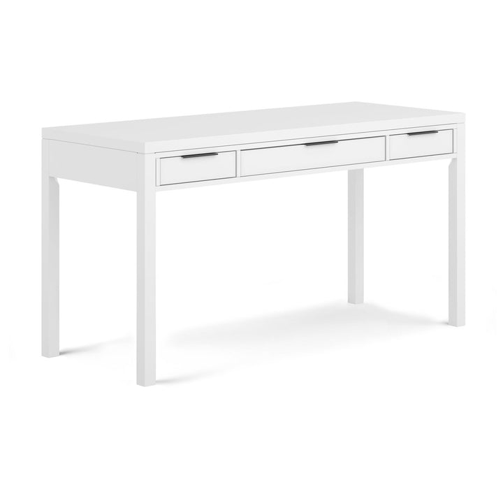 Hollander Desk Solid Wood 60 Inch Office Desk with Drawers Modern Design Image 4