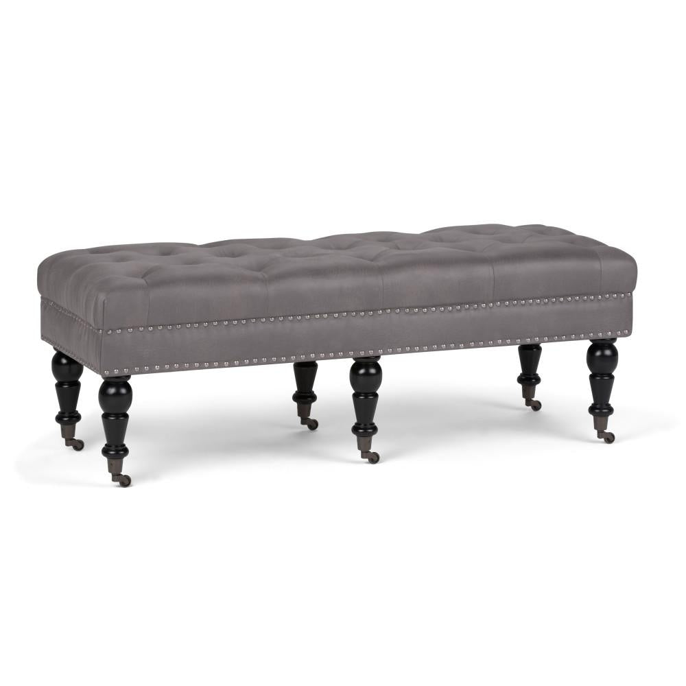 Henley Ottoman Bench in Distressed Vegan Leather Image 12