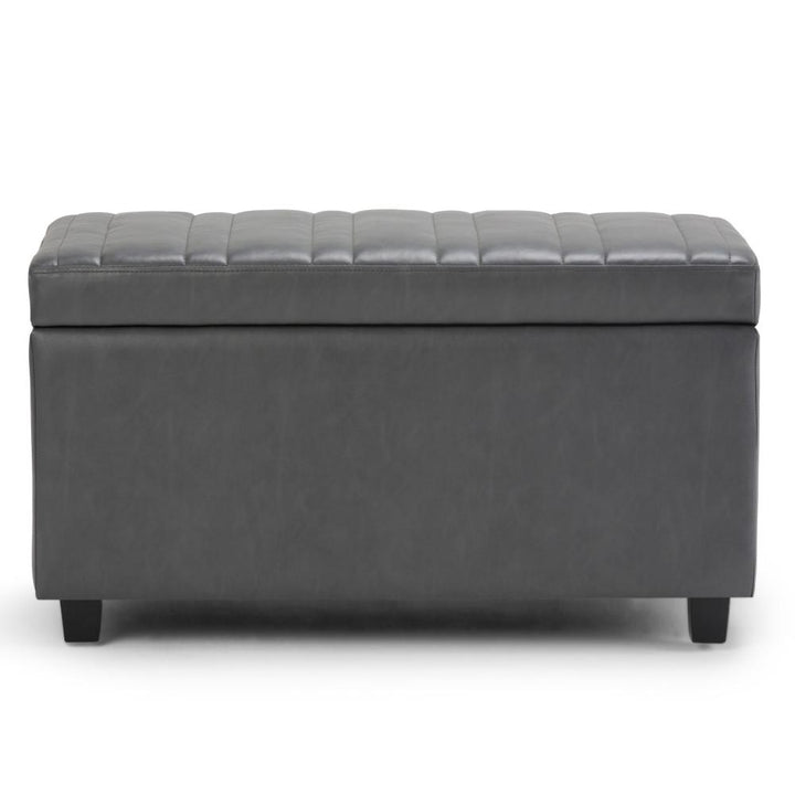 Darcy Storage Ottoman in Vegan Leather Image 4