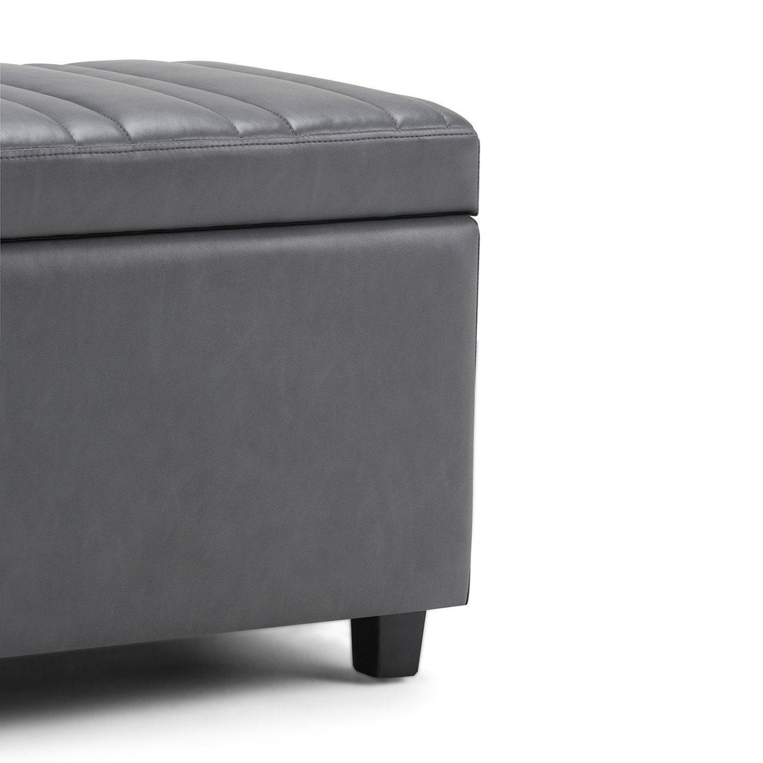 Darcy Storage Ottoman in Vegan Leather Image 8