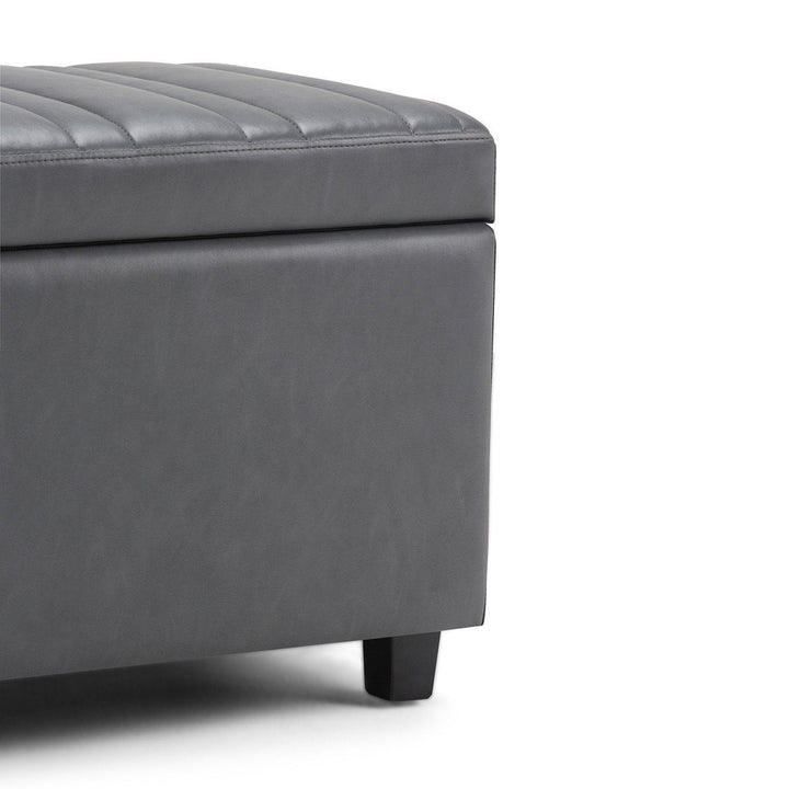 Darcy Storage Ottoman in Vegan Leather Image 8