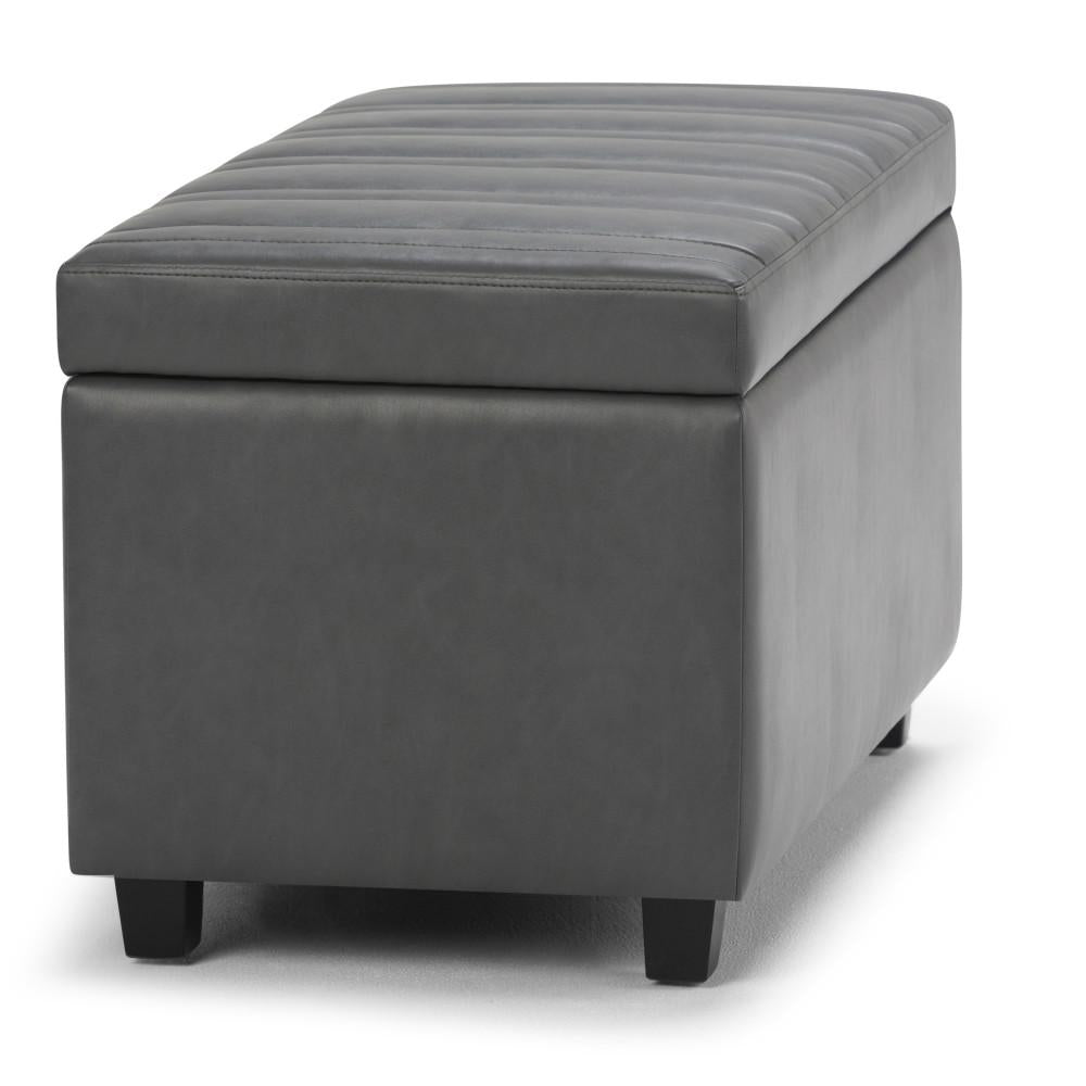 Darcy Storage Ottoman in Vegan Leather Image 9