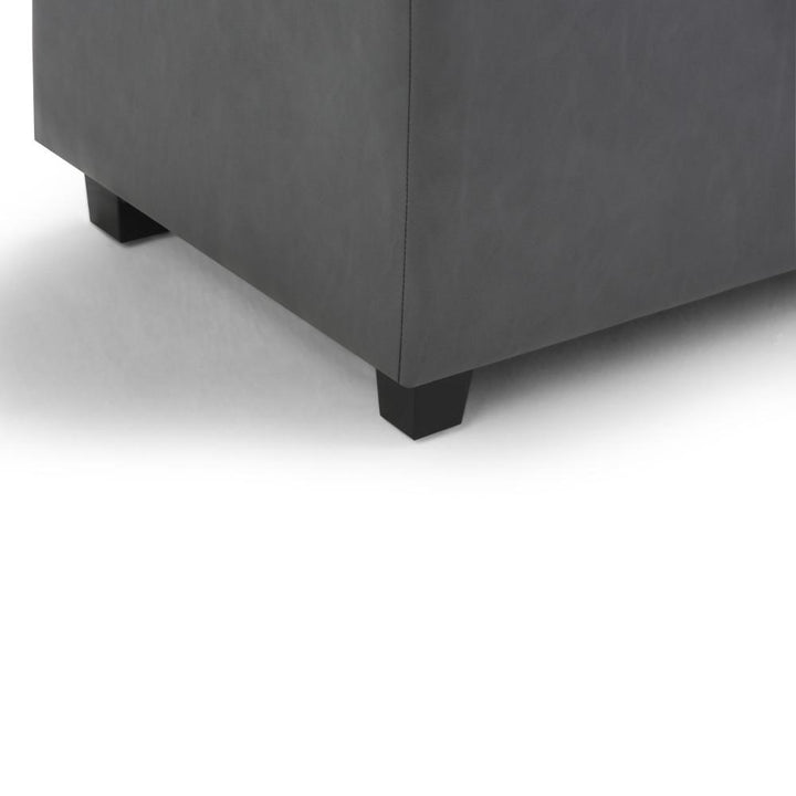 Darcy Storage Ottoman in Vegan Leather Image 10