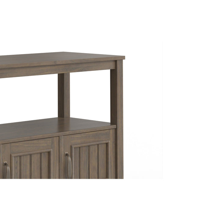 Lev Console Table with Open Shelves and Storage Doors for Living Room Entryway Image 6