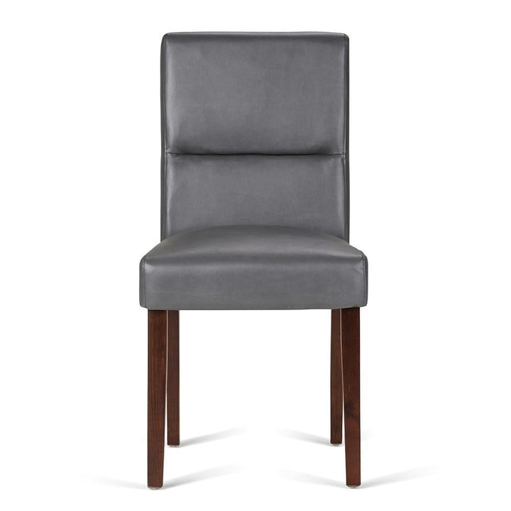 Ashford Dining Chair Set of 2 Modern Upholstered Brown Wood Legs 23D x 18W x 35H Image 4