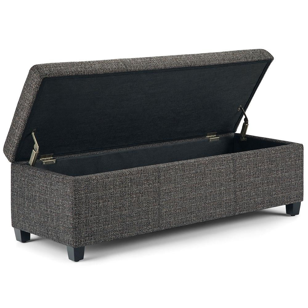 Avalon Storage Ottoman in Tweed Image 3