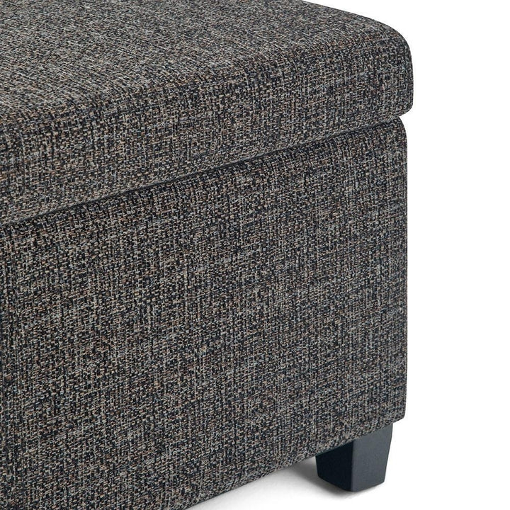 Avalon Storage Ottoman Bench Tweed 48in Large Rectangular with Interior Storage Image 7