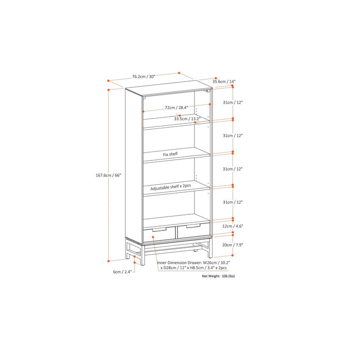 Banting Bookcase in Walnut Image 12