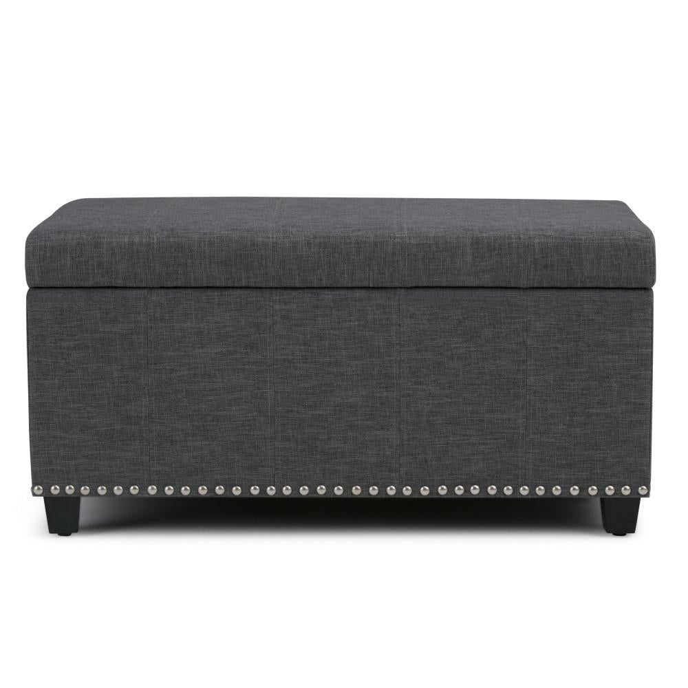 Amelia Storage Ottoman in Linen Image 4