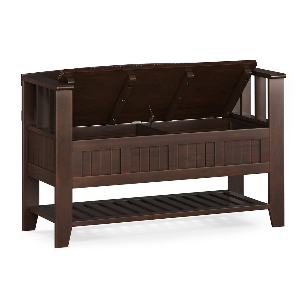 Acadian Entryway Storage Bench with Shelf Image 2