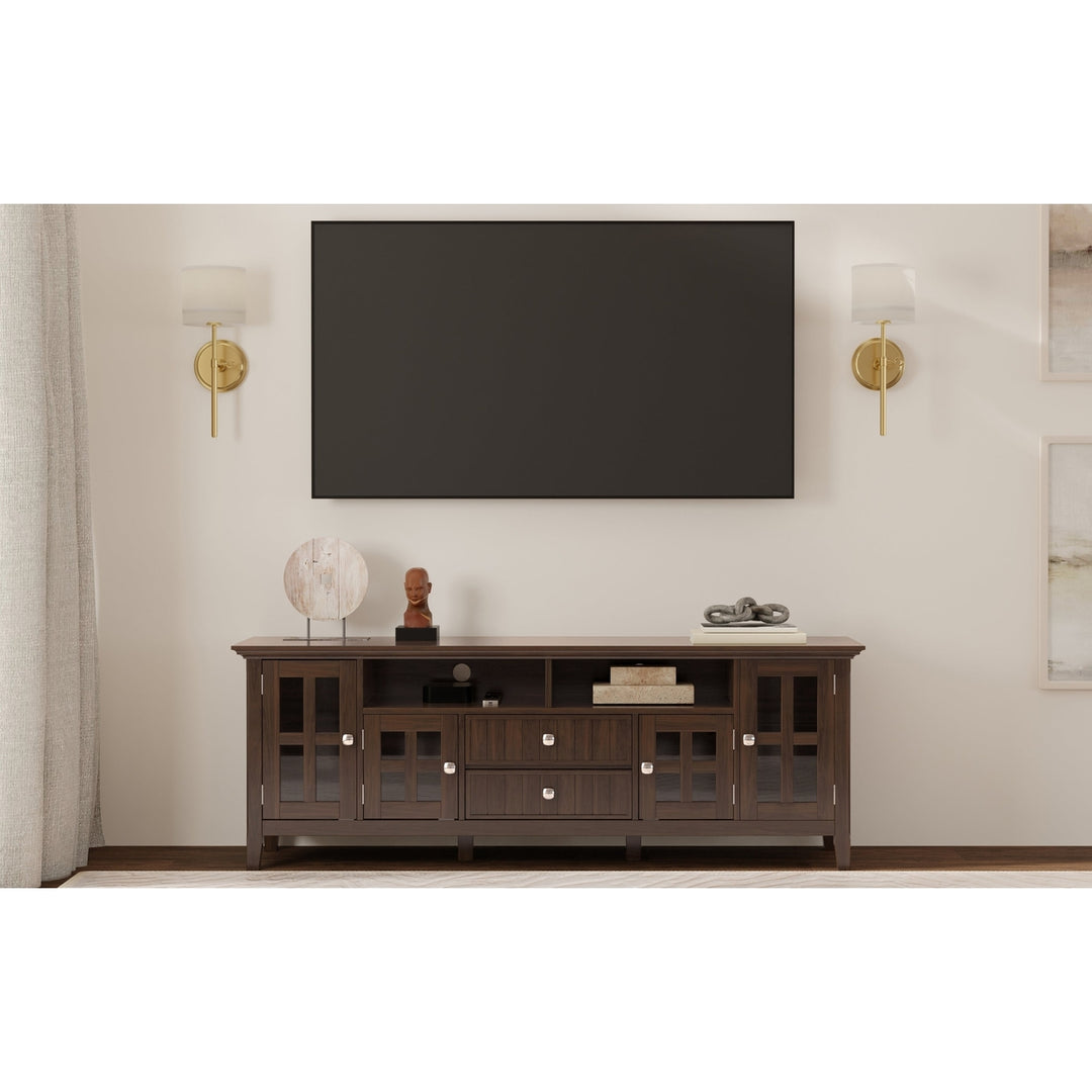 Acadian 72 Inch Wide TV Media Stand for TVs up to 80 Inches with Storage Cabinets Image 2