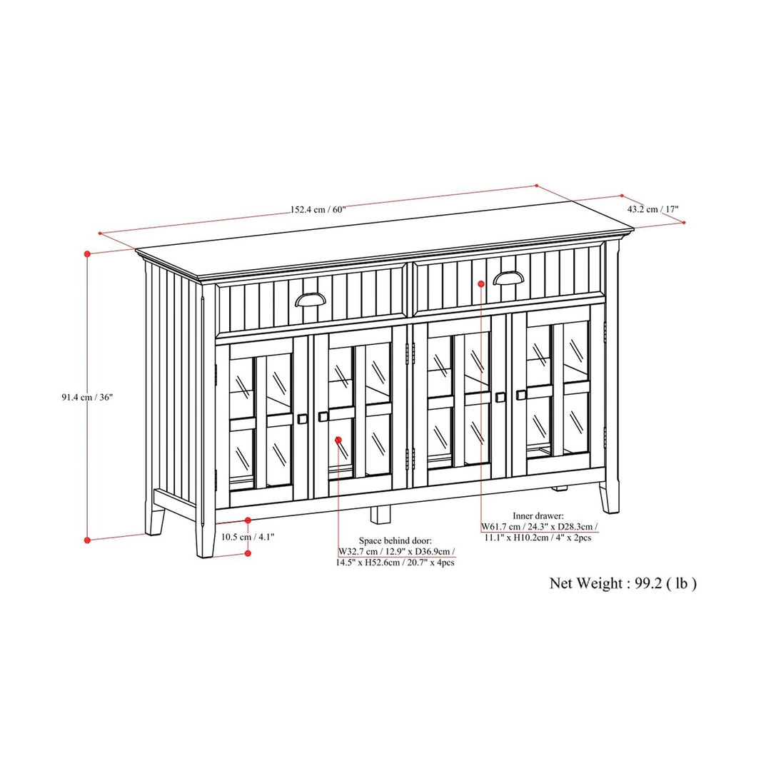 Acadian Large Sideboard Buffet Image 11