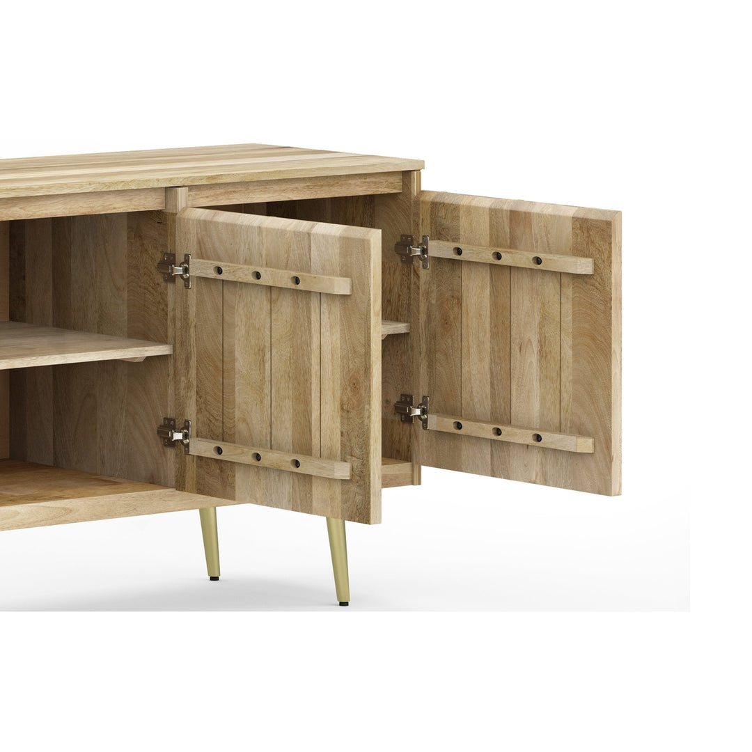 Jager Sideboard Buffet Mango Wood with Brass Inlay Modern Storage Cabinet Image 5