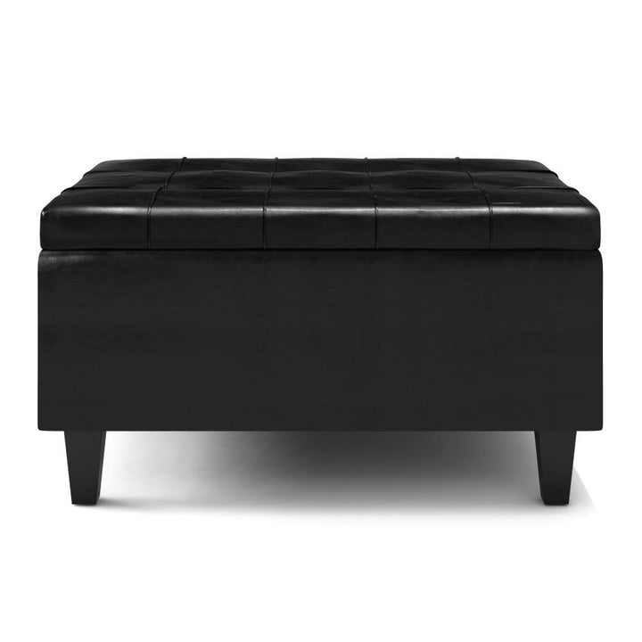 Harrison Small Coffee Table Ottoman in Vegan Leather Image 5
