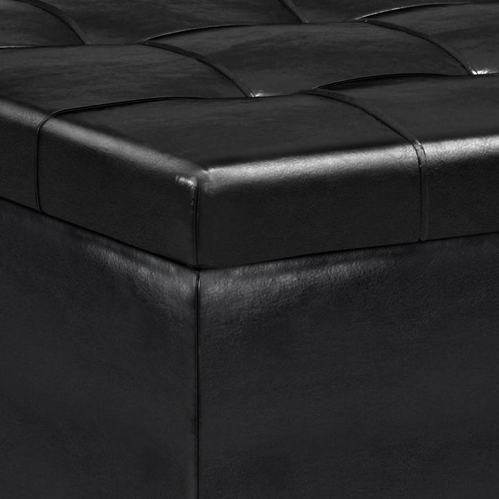Harrison Small Coffee Table Ottoman in Vegan Leather Image 6