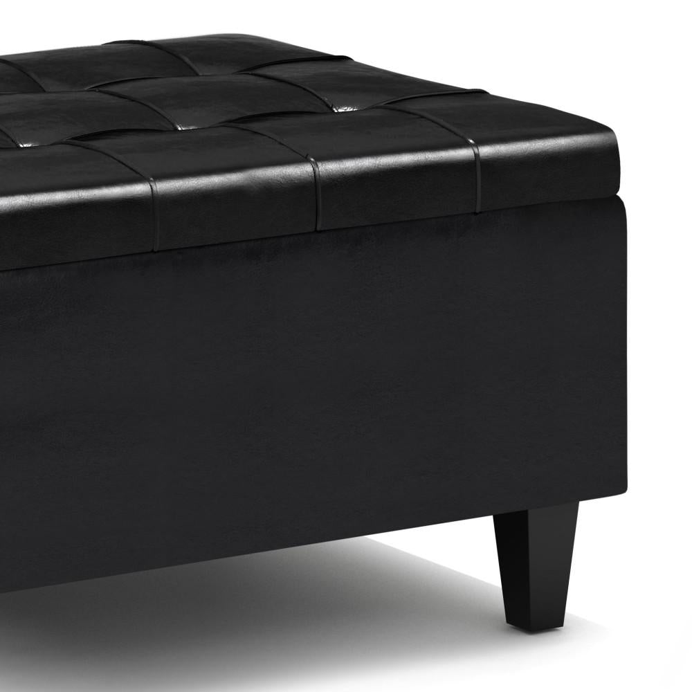 Harrison Small Coffee Table Ottoman in Vegan Leather Image 8