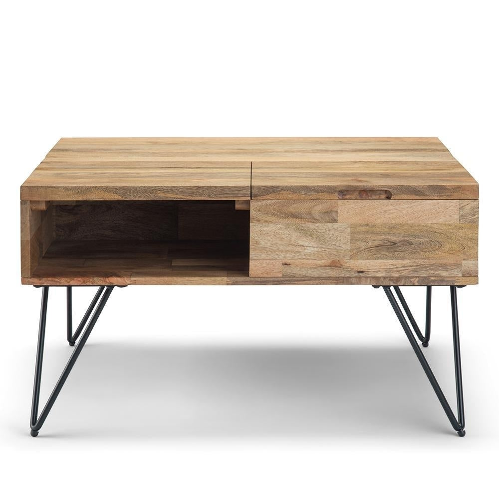 Hunter Lift Top Square Coffee Table in Mango Image 5