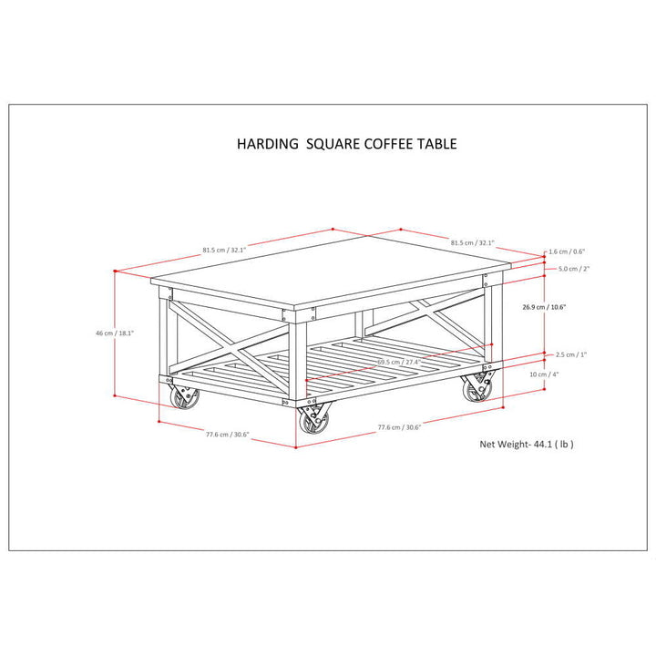Harding Square Coffee Table in Mango Image 6