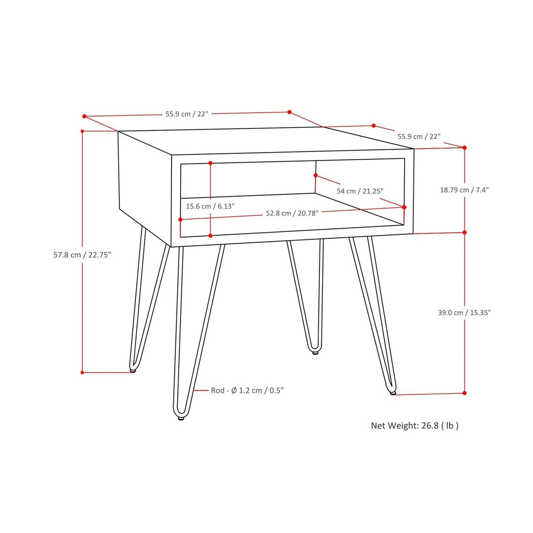 Hunter End Table in Walnut Image 10