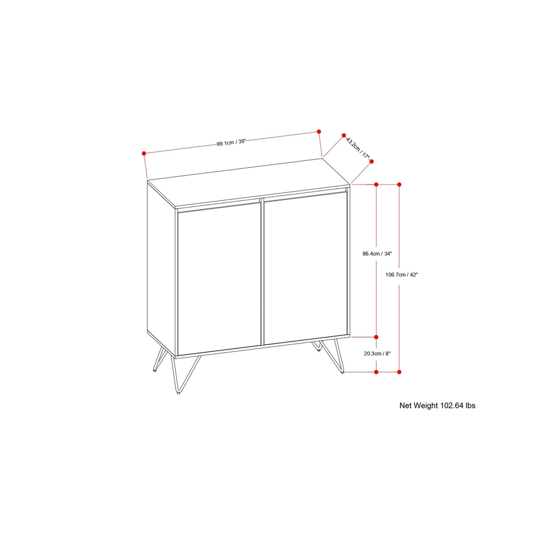 Hunter Medium Storage Cabinet in Mango Image 11